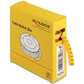 DeLOCK Kabelmarker Box, Nr: 0, gelb, 500 Stück, Gelb, Kunststoff, 500 Stück(e)