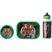 Mepal Lunchbox "Lunchset Campus 3er Set", bunt (wild tiger), B:2cm H:2cm L:2cm, ABS-Kunststoff, Lebensmittelaufbewahrungsbehälter, Lunchbox