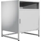 VCM Nachttisch "Metall Nachttisch Beistelltisch Drehtür Flokas L", weiß, B:45cm T:40cm, Tische, Nachttisch