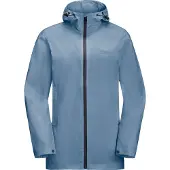 Jack Wolfskin Softshellmantel Desert Wind (winddicht, wasserabweisend) hellblau Damen