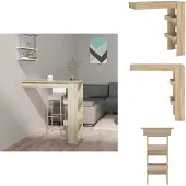 vidaXL Wand-Bartisch Sonoma-Eiche 102x45x103,5 cm Holzwerkstoff - Esstische