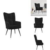 vidaXL Relaxsessel Schwarz Samt - Sessel