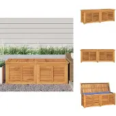 vidaXL Gartenbox mit Beutel 150x50x53 cm Massivholz Teak - Gartenboxen