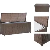 vidaXL Garten-Aufbewahrungsbox Braun 120x50x60 cm Poly Rattan - Gartenboxen