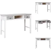 vidaXL Schreibtisch Grau 110×45×76 cm Holz - Schreibtische