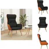 vidaXL Relaxsessel Schwarz Stoff und PVC - Sessel