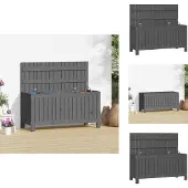 vidaXL Gartentruhe Grau 108x42,5x54 cm Massivholz Kiefer - Gartenboxen