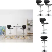 vidaXL Barhocker 2 Stk. Schwarz Kunstleder - Barhocker