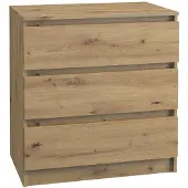 Top E Shop Topeshop M3 ARTISAN, Eiche, 3 Schublade(n), Partikelbord, Einfarbig, Modern, Partikelbord
