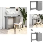 vidaXL Schreibtisch Grau Sonoma 100x50x76 cm Holzwerkstoff - Schreibtische
