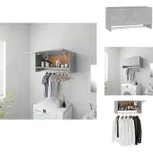 vidaXL Kleiderschrank Betongrau 70x32,5x35cm Holzwerkstoff - Kleiderschränke