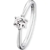 Engelsrufer Solitärring "SHINY" Gr. 56, silber (silberfarben), Fingerringe, Damen, 56, Silber 925 (Sterlingsilber), Solitärring, mit Zirkonia (synth.)