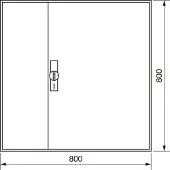 Hager ZB13S Zählerschrank, univers Z, 800x800x205 mm, Schutzklasse II, 180 Platzeinheiten