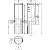 Hager Verteilersäule Baureihe ZAL135P 135 rund MP 550x290 Stecktür 1350x360mm