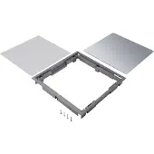 Hager BDQ08127011 Blinddeckel ultra-flach Q08 294x294mm für 12mm Bodenbelag aus Polyamid eisengrau