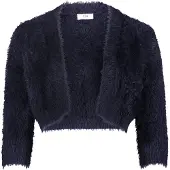 Vera Mont Bolero "Strickbolero mit Struktur", Damen, Gr. XL, blau (night sky), Obermaterial: 70% Polyamid PA. 19% Viskose CV. 11% Polyester PES., Strickjacken Bolero