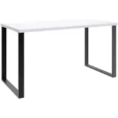 Wimex Schreibtisch "Home Desk", schwarz (schwarz, weiß), B:140cm H:75cm T:70cm, Tische, Schreibtisch, Mit Metallkufen, in 3 Breiten