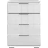 Wimex Nachtkommode "Easy", weiß (weiß, weißglas), B:52cm H:74cm T:38cm, Sideboards, Nachtkommode