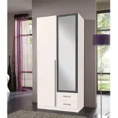 Wimex Kleiderschrank "Skate", weiß (weiß, graphit), B:90cm H:198cm T:58cm, Schränke, Kleiderschrank