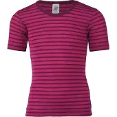 Engel - Kinder Unterhemd S/S - Merinounterwäsche Gr 92 lila/rosa