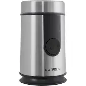 Gutfels Kaffeemühle "COFFEE 5010", silber, B:9,8cm H:16,6cm T:9,8cm, Kaffeemühlen, zum Mahlen von Kaffeebohnen und Zerkleinern von Gewürzen oder Nüssen., Kaffeemühle