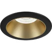 Maytoni Share Strahler Einbauleuchte DL053-01BMG 1xGU10 - Moderne Schwarz und Mattgold Aluminium Einbauleuchte für stilvolle Raumbeleuchtung