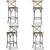 vidaXL Barhocker Mango Massivholz - Barhocker - Barstuhl - Barstühle - Tresenhocker