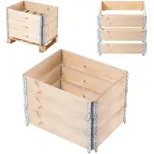 Kadax Holzpalettenverlängerung 60x80cm Palettencontainerbett Paket 3tlg