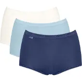 Sloggi Taillenslip , Damen, Gr. 46, 3 Stk., weiß, 95% Baumwolle, 5% Elasthan, Unterhosen Taillenslip