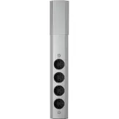 Thebo 176816 Edelstahl-Ecksteckdose 4-fach mit Teleskop