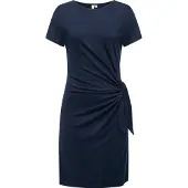 Ragwear Shirtkleid "Knotta" Ohne Taschen Kurzarm Sommerkleid mit seitlichem Bindeband