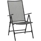 vidaXL Klappstühle 4 Stk. Mesh Stahl Anthrazit - Gartenstühle