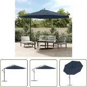 The Living Store Freiarm-Sonnenschirm 3,5 m Blau