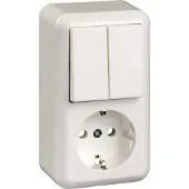 ELSO Schneider Electric AP-Kombi-Serienschalter 388504 10/16A CONTURA reinweiß
