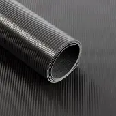Floordirekt PVC-Bodenbelag Strips Schwarz Breite: 120 cm, Länge: 150 cm