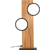 Brilliant LED-Tischlampe Cheesy aus Holz, zweiflammig
