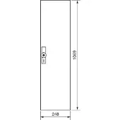 Hager FZ192W Sondertür, univers, voll, rechts, RAL 9010, für Schrank IP54, 1100x300mm