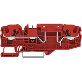 Wago 2206-1663 2-Leiter-Basisklemme,mit Drücker,für Tragschiene 35 x 15 und 35 x 7,5,rot 22061663 - 25 Stück