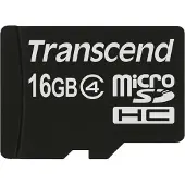 Transcend TS16GUSDC4, 16384 MB, Micro Secure Digital High-Capacity (MicroSDHC), 0.4 g, 11 mm, 15 mm, 2.7 V