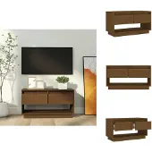 vidaXL TV-Schrank Honigbraun 74x34x40 cm Massivholz Kiefer - TV-Möbel