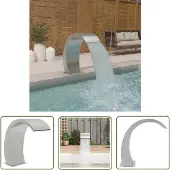 The Living Store Pool-Wasserfall 22x60x70 cm Edelstahl 304