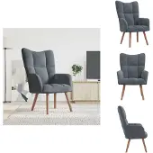 vidaXL Relaxsessel Dunkelgrau Samt - Sessel
