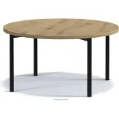 Konsimo Couchtische Wohnzimmertisch ''GERIS'' Dunkebraun, Holz, Klassische Stil, 80x45x80 cm