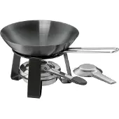 kela Mini Wok Joy Ø18cm H:15cm mit Rechaud schwarz u. Pastenbrenner