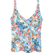 Venice beach Bügel-Tankini-Top "Caru", Damen, Gr. 44, Cup C, blau (hellblau, bedruckt), Recycling-Polyamid, bedruckt, Bikini-Oberteile Bügel-Tankini-Top, mit modernem Allover-Print