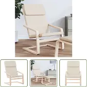 The Living Store Relaxsessel Creme Stoff