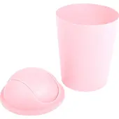 MSV Abfalleimer AKO 5,5 l mit Schwingdeckel pastellrosa, Polypropylen, Babyrosa,