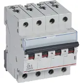 Legrand 404247 TX3 Leitungsschutzschalter C-Charakteristik, 0,5A, 4-polig, 10kA, 400VAC, 4TE