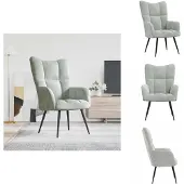 vidaXL Relaxsessel Hellgrau Samt - Sessel
