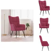 vidaXL Relaxsessel Weinrot Samt - Sessel